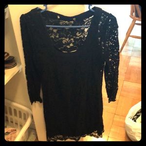 Black lace Diane Von Furstenberg dress